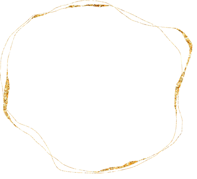 Illustration eines goldenen, abstrakten Kreises, spiegelt Einzigartigkeit und Echtsein wider