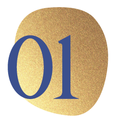 Nummer 1 auf einem goldenen Fleck