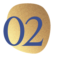 Nummer 2 auf einem goldenen Fleck